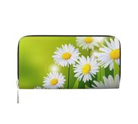 Hnnkloy Flores Florales Margaritas,Carteras de Cuero PU de Gran Capacidad para Hombres y Mujeres.