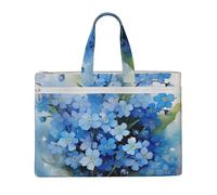 Hnnkloy Flores no me olvides en acuarela,Bolsa de lona para documentos con cremallera, bolso de mano, maletín para la escuela y la oficina.