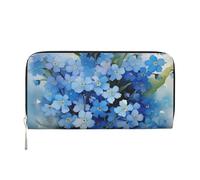 Hnnkloy Flores no me Olvides en Acuarela,Carteras de Cuero PU de Gran Capacidad para Hombres y Mujeres.
