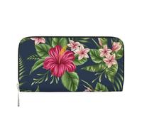 Hnnkloy Flores Tropicales Frangipani Hibisco Naturaleza,Carteras de Cuero PU de Gran Capacidad para Hombres y Mujeres.