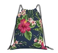 Hnnkloy Flores tropicales Frangipani Hibisco Naturaleza,Mochila con cordón unisex, bolsa deportiva para gimnasio, mochila informal para el día a día.