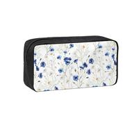 Hnnkloy Flores y Margaritas de Aciano,Estuche de lápices de Gran Capacidad, portátil, para bolígrafos, Bolsa de papelería para la Escuela y la Oficina.