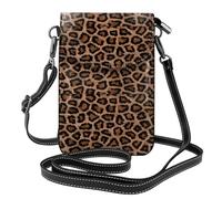 Hnnkloy Fondo de leopardo guepardo genial,Bolsos para celular para mujer, bolsos pequeños cruzados - Cartera para celular de cuero sintético con ranuras para tarjetas de crédito