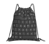 Hnnkloy Fondo de teclado de computadora,Mochila con cordón unisex, bolsa deportiva para gimnasio, mochila informal para el día a día.