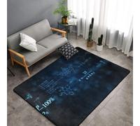 Hnnkloy Fórmulas Brillantes de física matemática y química, Alfombra Grande Antideslizante para Sala de Estar o Dormitorio, 150 x 100 cm.