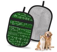 Hnnkloy Fórmulas de Ecuaciones matemáticas, Paquete de 2 Guantes para Eliminar el Pelo de Mascotas, Guantes de Aseo antiestáticos para Perros y Gatos.