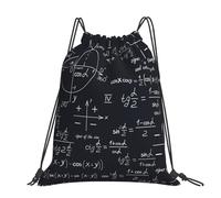 Hnnkloy Fórmulas matemáticas sin fisuras con formas geométricas,Mochila con cordón unisex, bolsa deportiva para gimnasio, mochila informal para el día a día.