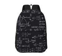 Hnnkloy Fórmulas matemáticas sin fisuras con formas geométricas,Mochila informal de 17 pulgadas con bolsillos, resistente al agua, para la escuela.