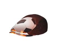 Hnnkloy Fútbol en Llamas, Gorra Plana para Hombre, Gorra de repartidor de periódicos para Hombre, Boina Ajustable para Conducir