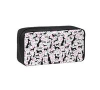 Hnnkloy Galgos y corazón de Pata,Estuche de lápices de Gran Capacidad, portátil, para bolígrafos, Bolsa de papelería para la Escuela y la Oficina.