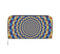 Hnnkloy GIF de ilusión óptica en Espiral,Carteras de Cuero PU de Gran Capacidad para Hombres y Mujeres.