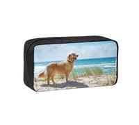 Hnnkloy Golden Retriever,Estuche de lápices de Gran Capacidad, portátil, para bolígrafos, Bolsa de papelería para la Escuela y la Oficina.