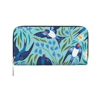 Hnnkloy Golondrinas voladoras Flores de Primavera,Carteras de Cuero PU de Gran Capacidad para Hombres y Mujeres.