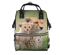 Hnnkloy Guepardo, animal salvaje.Mochila de maternidad de gran capacidad, bolso cambiador, mochila de viaje para actividades al aire libre.