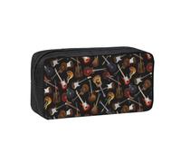 Hnnkloy Guitarras Negras,Estuche de lápices de Gran Capacidad, portátil, para bolígrafos, Bolsa de papelería para la Escuela y la Oficina.