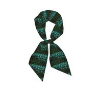 Hnnkloy Hermosa pluma de pavo real, Bufanda de seda sintética para mujer, bufandas de moda para el cuello, diadema versátil