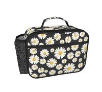 Hnnkloy Hermosas margaritas blancas,Bolsa de almuerzo portátil, fiambrera resistente, bolsa isotérmica reutilizable