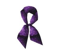 Hnnkloy Hermoso brillo morado, Bufanda de seda sintética para mujer, bufandas de moda para el cuello, diadema versátil