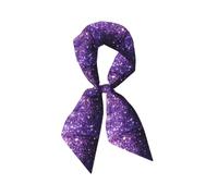 Hnnkloy Hermoso brillo morado, Bufanda de seda sintética para mujer, bufandas de moda para el cuello, diadema versátil