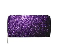 Hnnkloy Hermoso Brillo Morado,Carteras de Cuero PU de Gran Capacidad para Hombres y Mujeres.
