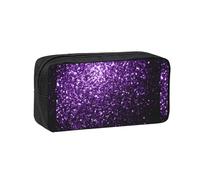 Hnnkloy Hermoso Brillo Morado,Estuche de lápices de Gran Capacidad, portátil, para bolígrafos, Bolsa de papelería para la Escuela y la Oficina.