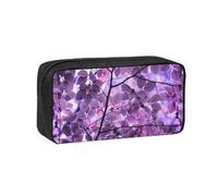 Hnnkloy Hoja Morada,Estuche de lápices de Gran Capacidad, portátil, para bolígrafos, Bolsa de papelería para la Escuela y la Oficina.