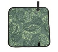 Hnnkloy Hojas de lúpulo de Cerveza Vintage,Esterilla Plegable para Asiento Alfombrilla de Tela Oxford, cojín portátil para Acampar y Viajar al Aire Libre.