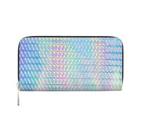 Hnnkloy Holograma de Colores del Arco Iris Colorido holográfico,Carteras de Cuero PU de Gran Capacidad para Hombres y Mujeres.