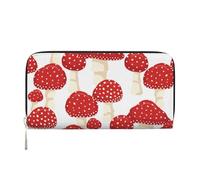 Hnnkloy Hongos Rojos amanita muscaria,Carteras de Cuero PU de Gran Capacidad para Hombres y Mujeres.