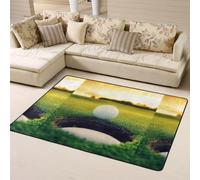Hnnkloy Hoyo de Pelota de Golf, Alfombra Grande Antideslizante para Sala de Estar o Dormitorio, 160 x 120 cm.