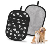 Hnnkloy Huella de Pata de Perro, Paquete de 2 Guantes para Eliminar el Pelo de Mascotas, Guantes de Aseo antiestáticos para Perros y Gatos.