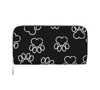 Hnnkloy Huella de Patas Negras,Carteras de Cuero PU de Gran Capacidad para Hombres y Mujeres.