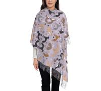 Hnnkloy Huesos y patas de galgo italiano,Bufanda grande de cachemira sintética para mujer, chal ligero con borlas, 197 x 72 cm