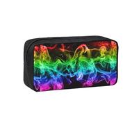 Hnnkloy Humo Colorido Abstracto Negro,Estuche de lápices de Gran Capacidad, portátil, para bolígrafos, Bolsa de papelería para la Escuela y la Oficina.