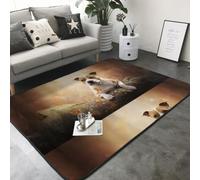 Hnnkloy Impresión de American Staffordshire Terrier, Alfombra Grande Antideslizante para Sala de Estar o Dormitorio, 208 x 148 cm.