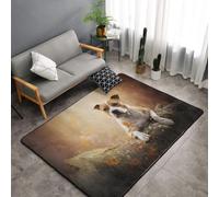 Hnnkloy Impresión de American Staffordshire Terrier, Alfombra Grande Antideslizante para Sala de Estar o Dormitorio, 150 x 100 cm.