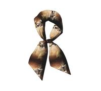 Hnnkloy Impresión de American Staffordshire Terrier, Bufanda de seda sintética para mujer, bufandas de moda para el cuello, diadema versátil