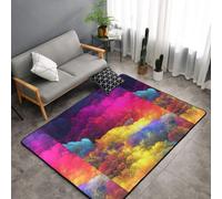 Hnnkloy Impresión de Arte en Acuarela con Hermosa Tinta., Alfombra Grande Antideslizante para Sala de Estar o Dormitorio, 150 x 100 cm.
