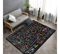 Hnnkloy Impresión de fórmulas matemáticas a Color, Alfombra Grande Antideslizante para Sala de Estar o Dormitorio, 150 x 100 cm.