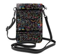 Hnnkloy Impresión de fórmulas matemáticas a color,Bolsos para celular para mujer, bolsos pequeños cruzados - Cartera para celular de cuero sintético con ranuras para tarjetas de crédito