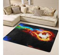 Hnnkloy Impresión de fútbol, Alfombra Grande Antideslizante para Sala de Estar o Dormitorio, 160 x 120 cm.