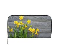 Hnnkloy Impresión de Ramo de narcisos,Carteras de Cuero PU de Gran Capacidad para Hombres y Mujeres.