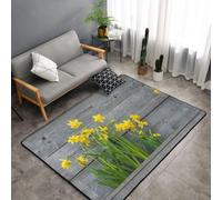 Hnnkloy Impresión de un Ramo de narcisos, Alfombra Grande Antideslizante para Sala de Estar o Dormitorio, 150 x 100 cm.