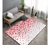Hnnkloy Imprimir Corazones Rojos cayendo, Alfombra Grande Antideslizante para Sala de Estar o Dormitorio, 150 x 100 cm.