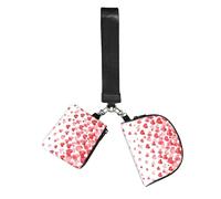 Hnnkloy Imprimir corazones rojos cayendo,Bolso de muñeca para deportes al aire libre, monedero portátil, cartera de muñeca con llavero desmontable