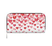 Hnnkloy Imprimir Corazones Rojos cayendo,Carteras de Cuero PU de Gran Capacidad para Hombres y Mujeres.