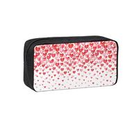 Hnnkloy Imprimir Corazones Rojos cayendo,Estuche de lápices de Gran Capacidad, portátil, para bolígrafos, Bolsa de papelería para la Escuela y la Oficina.