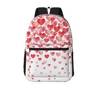 Hnnkloy Imprimir Corazones rojos cayendo,Mochila informal de 17 pulgadas con bolsillos, resistente al agua, para la escuela.
