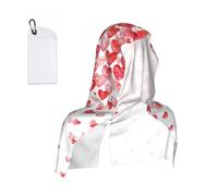 Hnnkloy Imprimir Corazones Rojos cayendo, Toalla con Capucha Cool Sensation, Toallas heladas para el Sudor, Ideales para Deportes, Gimnasio, Camping y Correr.