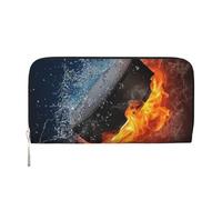 Hnnkloy Incendio de Hockey sobre Hielo,Carteras de Cuero PU de Gran Capacidad para Hombres y Mujeres.